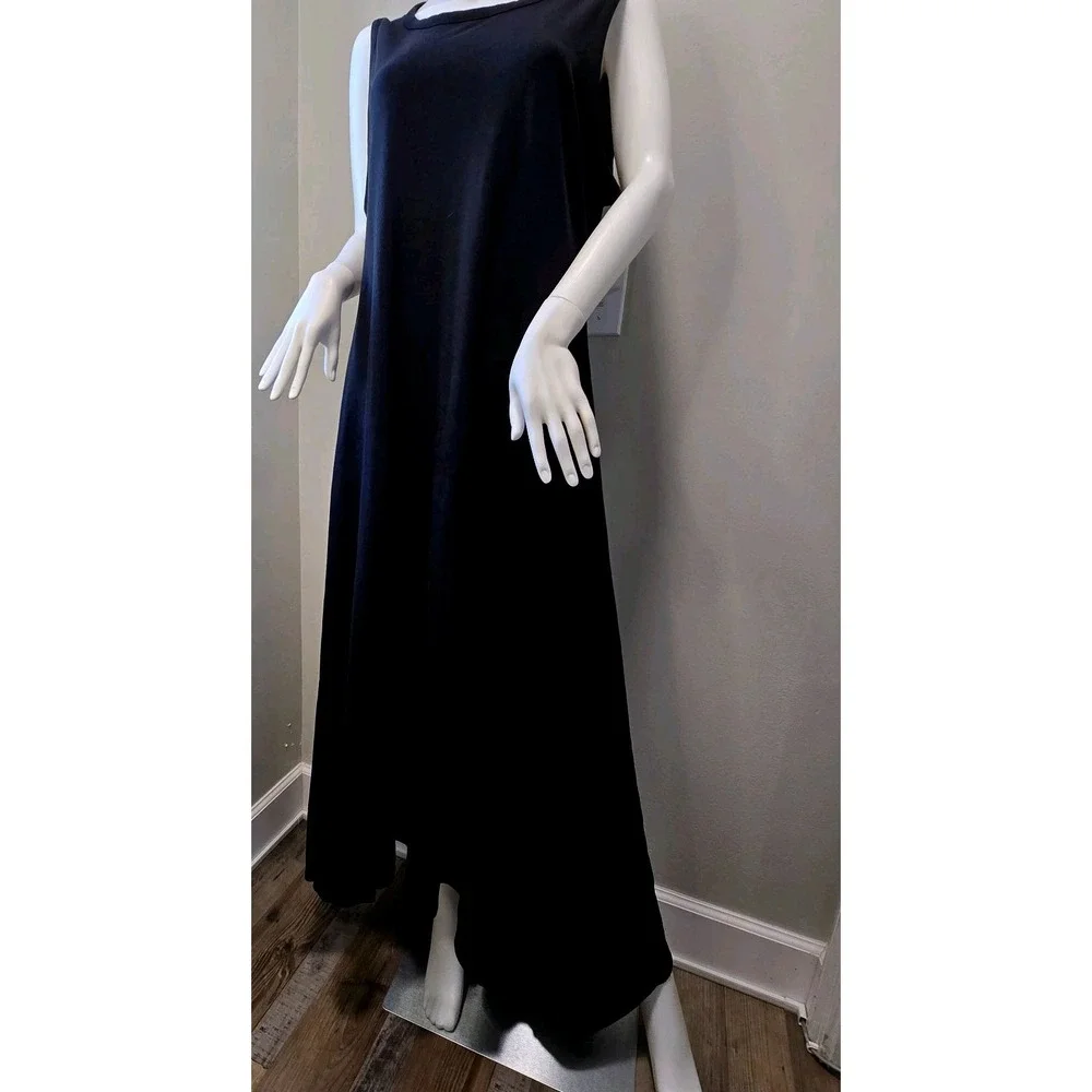 NWT J.Crew Boatneck Maxi Dress‎ Black Size Large 12-14 | Vintage Cotton $128